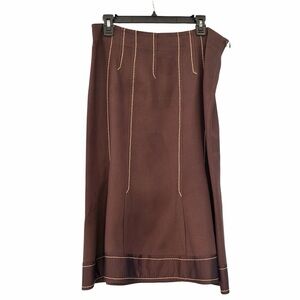 Max Mara vintage linen and silk skirt. The most gorgeous chocolate brown.